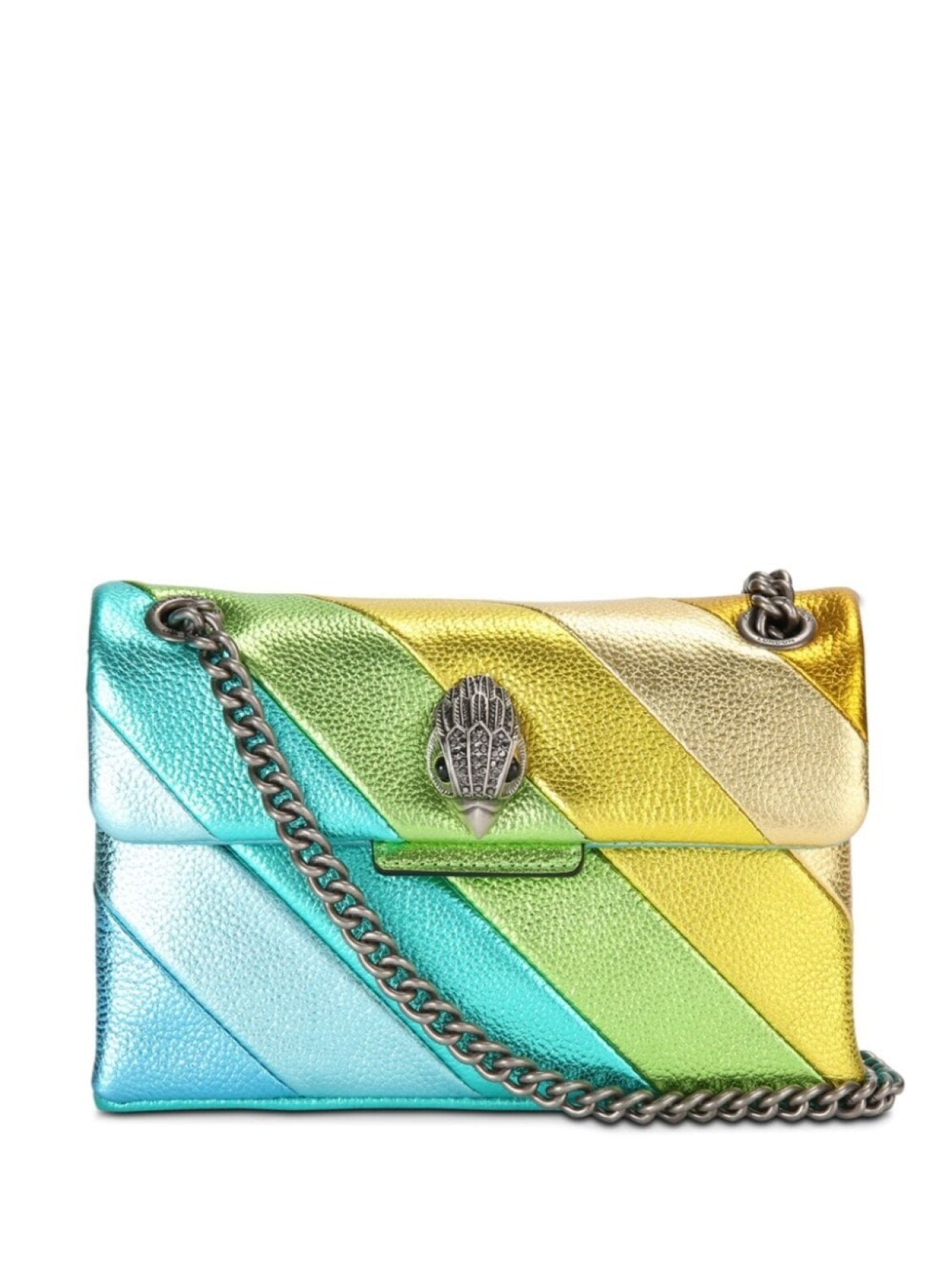 

Kurt Geiger London мини-клатч Kensington с эффектом металлик, синий
