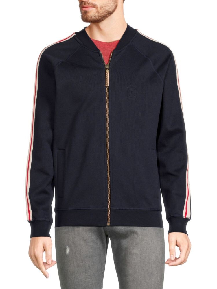 

Бомбер с контрастными полосками Scotch & Soda, темно-синий