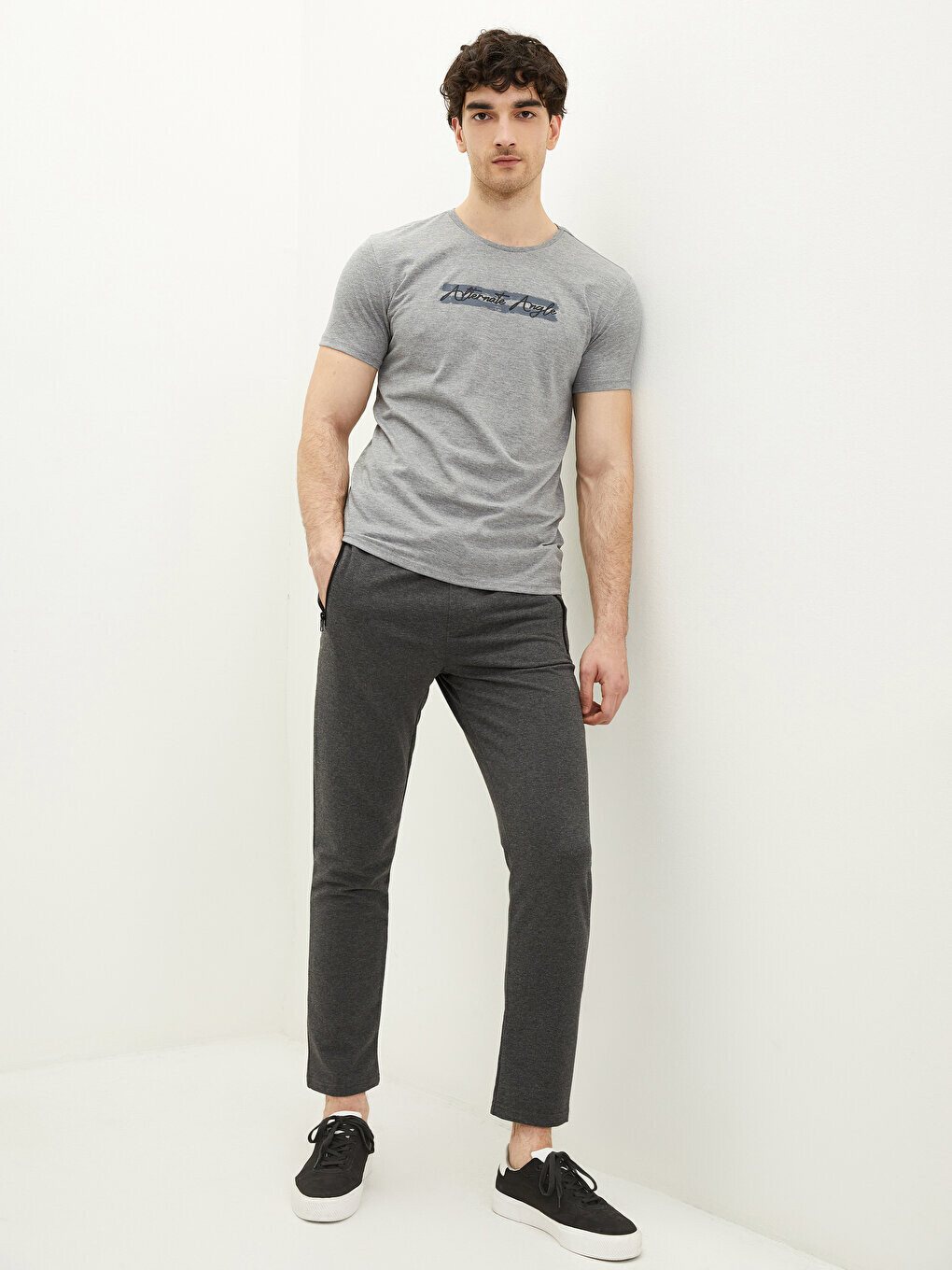 

Мужские спортивные штаны узкого кроя LCW Casual, антрацит меланж