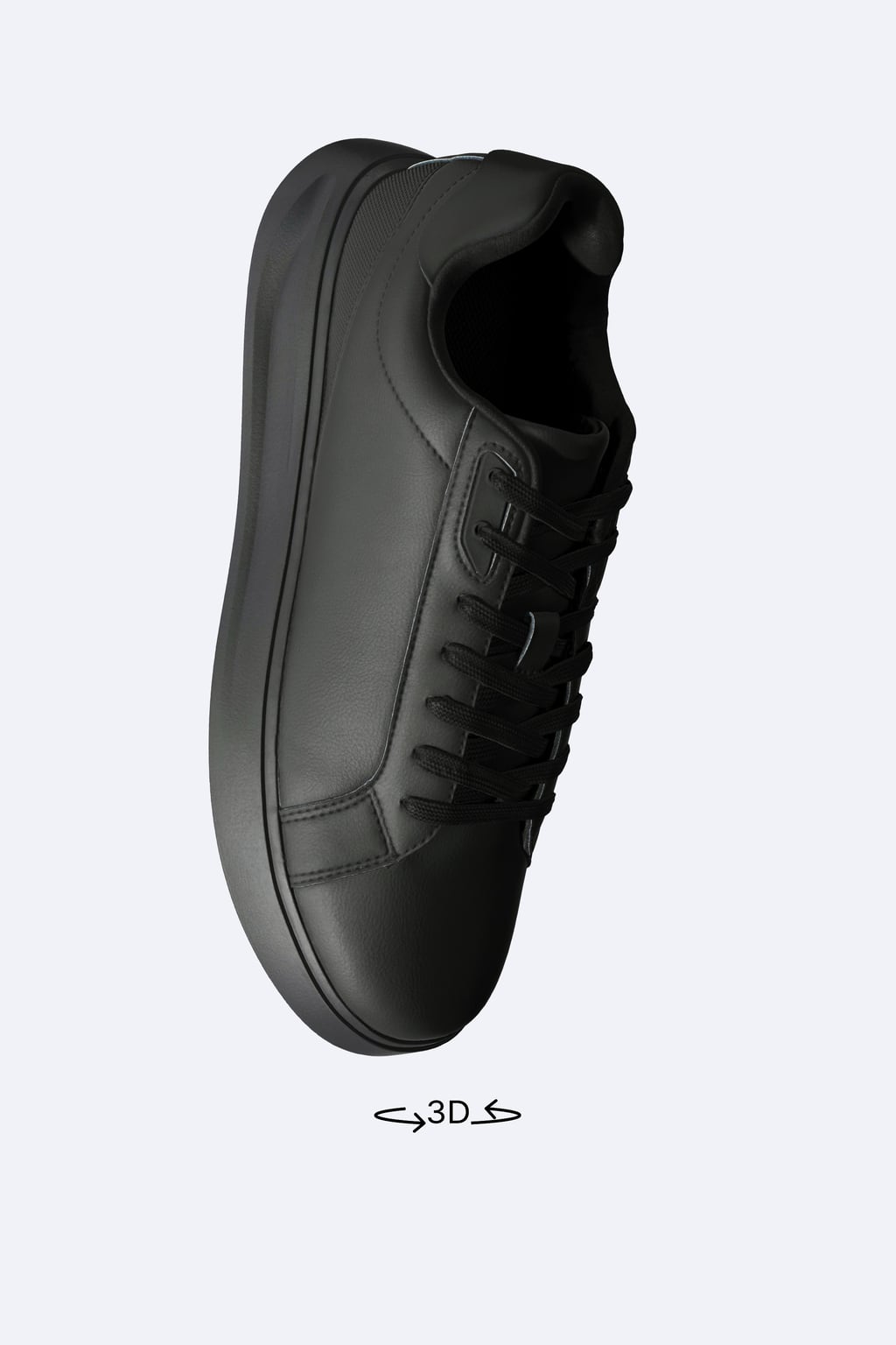 Минималистичные кроссовки с отстрочкой ZARA, черный
