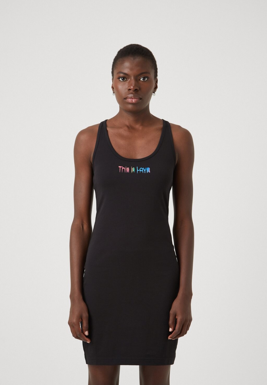 

Платье-футляр This Is Love Graphic Tank Dress Calvin Klein, черное