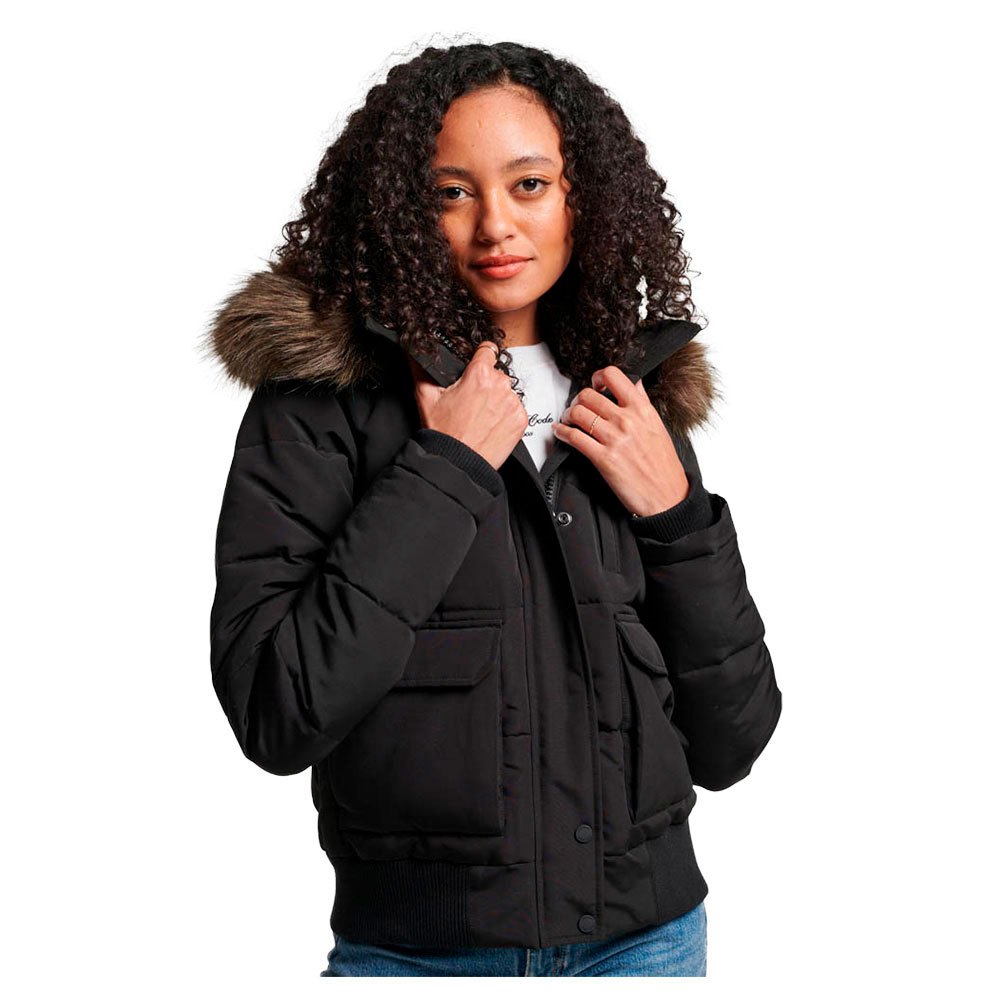 

Куртка Superdry Everest Bomber Puffer, черный