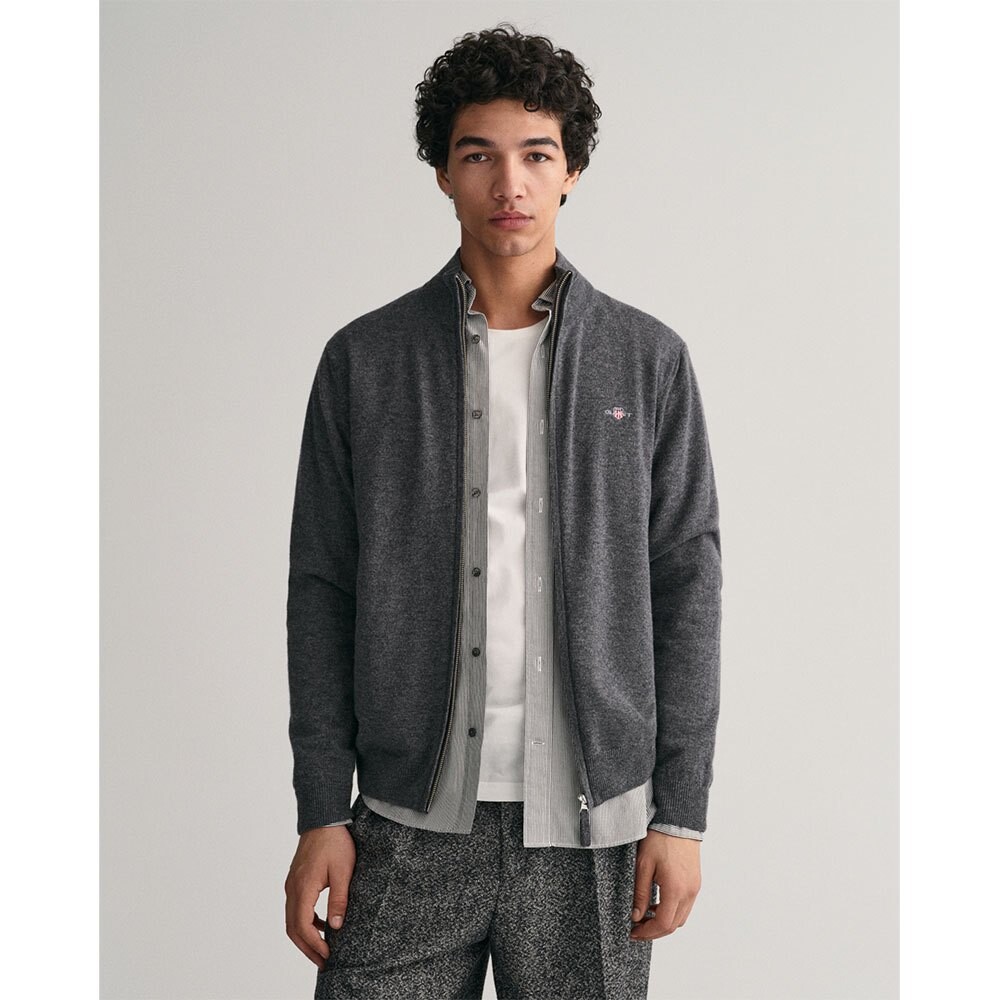 

Свитер Gant Superfine Lambswool Full Zip, серый