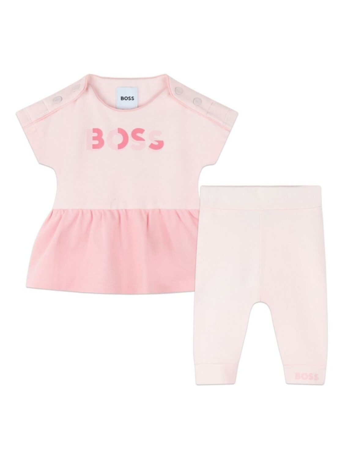 

BOSS Kidswear комплект из платья и легинсов с логотипом, розовый