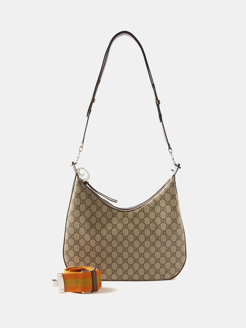 

Большая холщовая сумка на плечо attache gg-supreme Gucci, бежевый