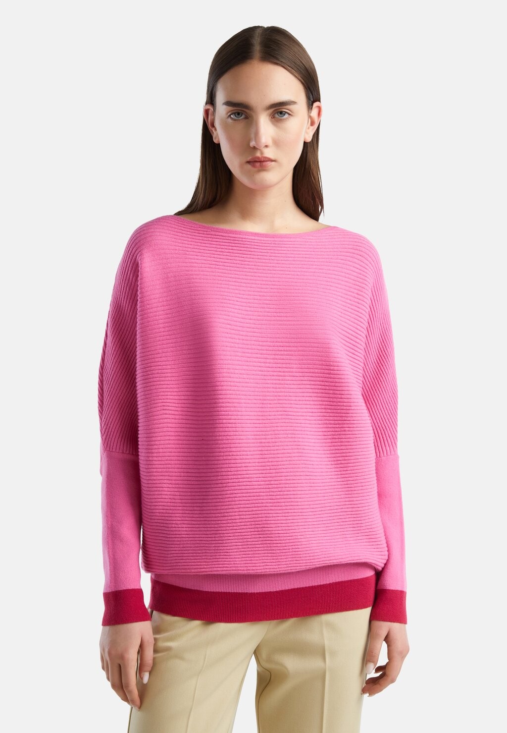 

Джемпер BOAT NECK United Colors of Benetton, розовый