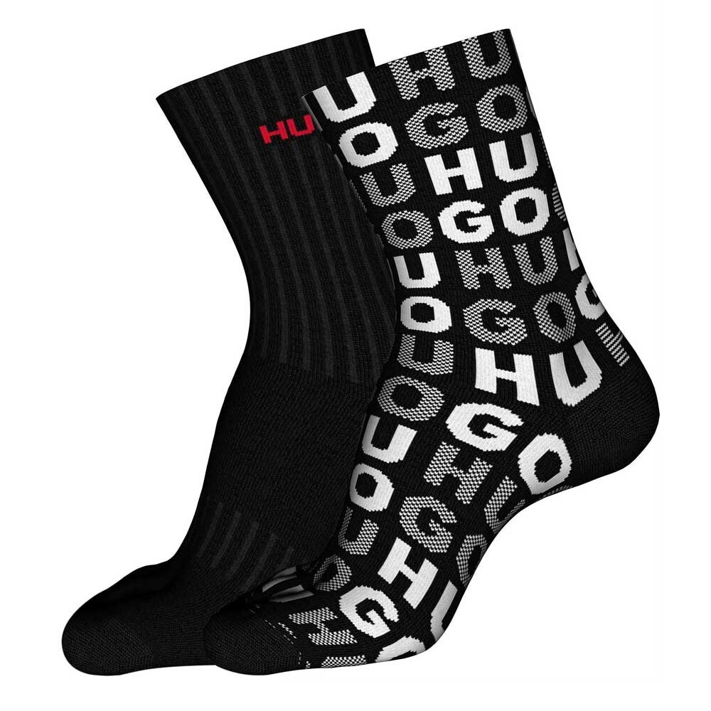 

Носки HUGO Qs Stack Allover 10253564 2 шт, черный