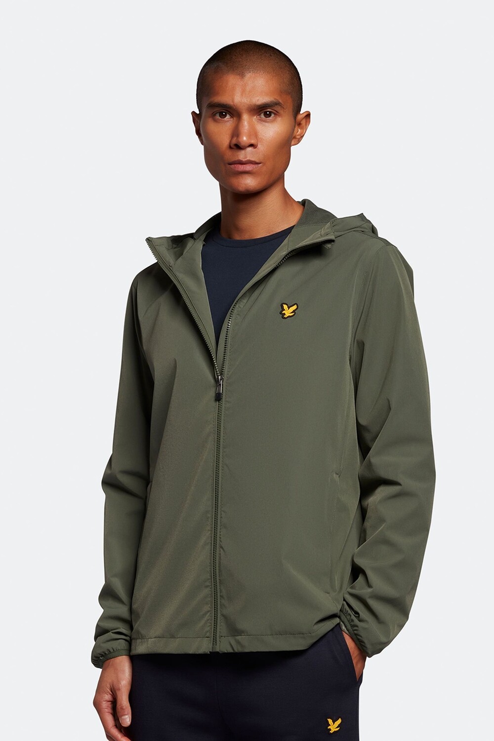 

Зеленая спортивная куртка с капюшоном Lyle & Scott, зеленый
