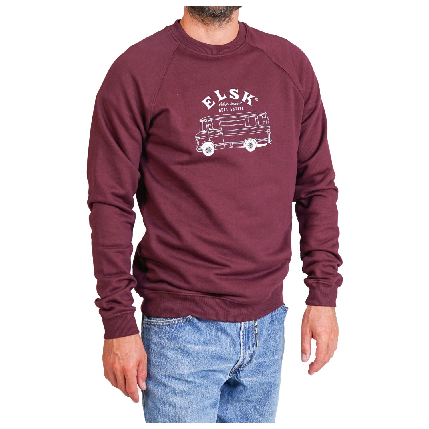 

Пуловер Elsk Adventurous Tværs Crewneck, цвет Bordeaux