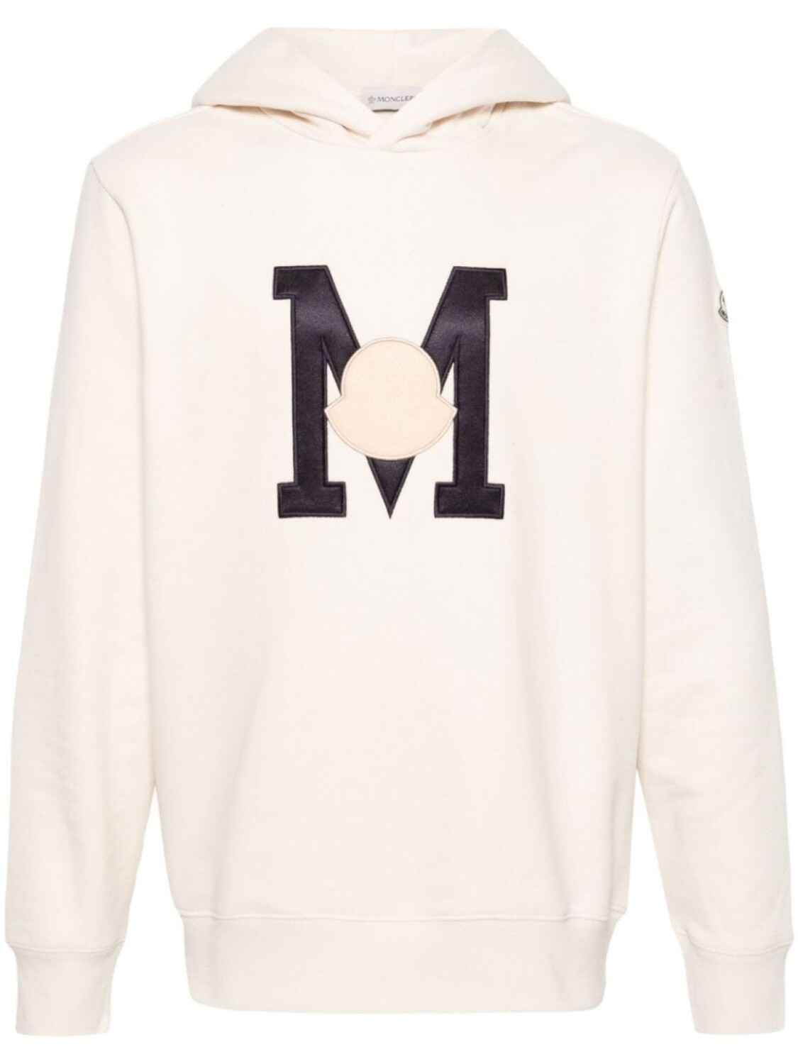 

Moncler худи с нашивкой-логотипом, нейтральный цвет