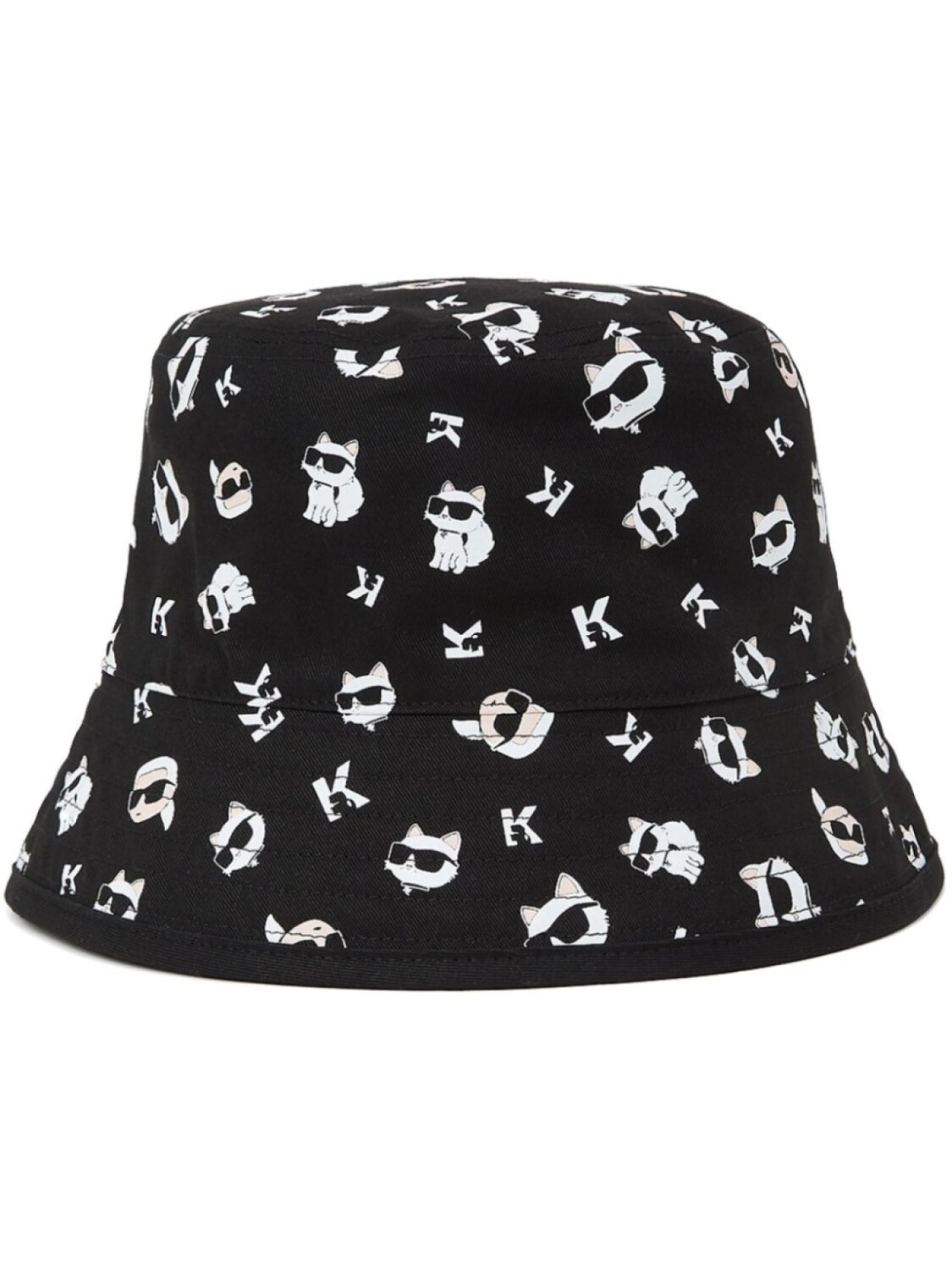 

Karl Lagerfeld двусторонняя панама Ikonik Choupette, черный