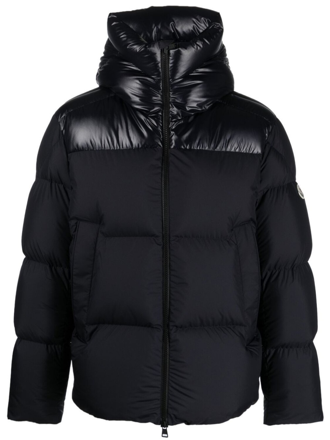 

Пуховик Damavand с глянцевыми вставками Moncler, синий