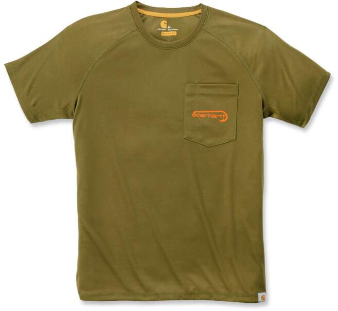 

Футболка с рисунком Force Fishing Carhartt, военный зеленый