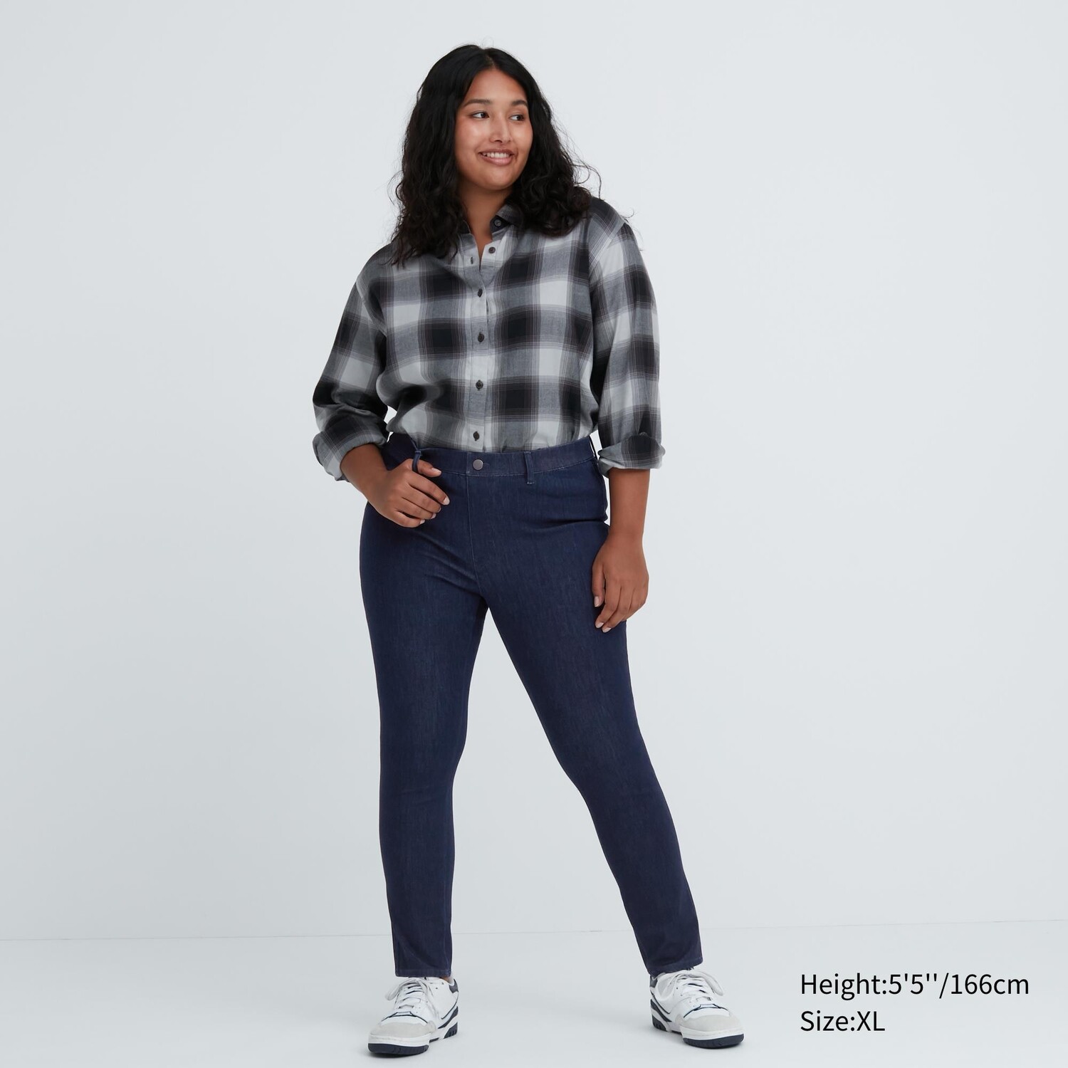 

Леггинсы UNIQLO из денима ультрастрейч, темно-синий