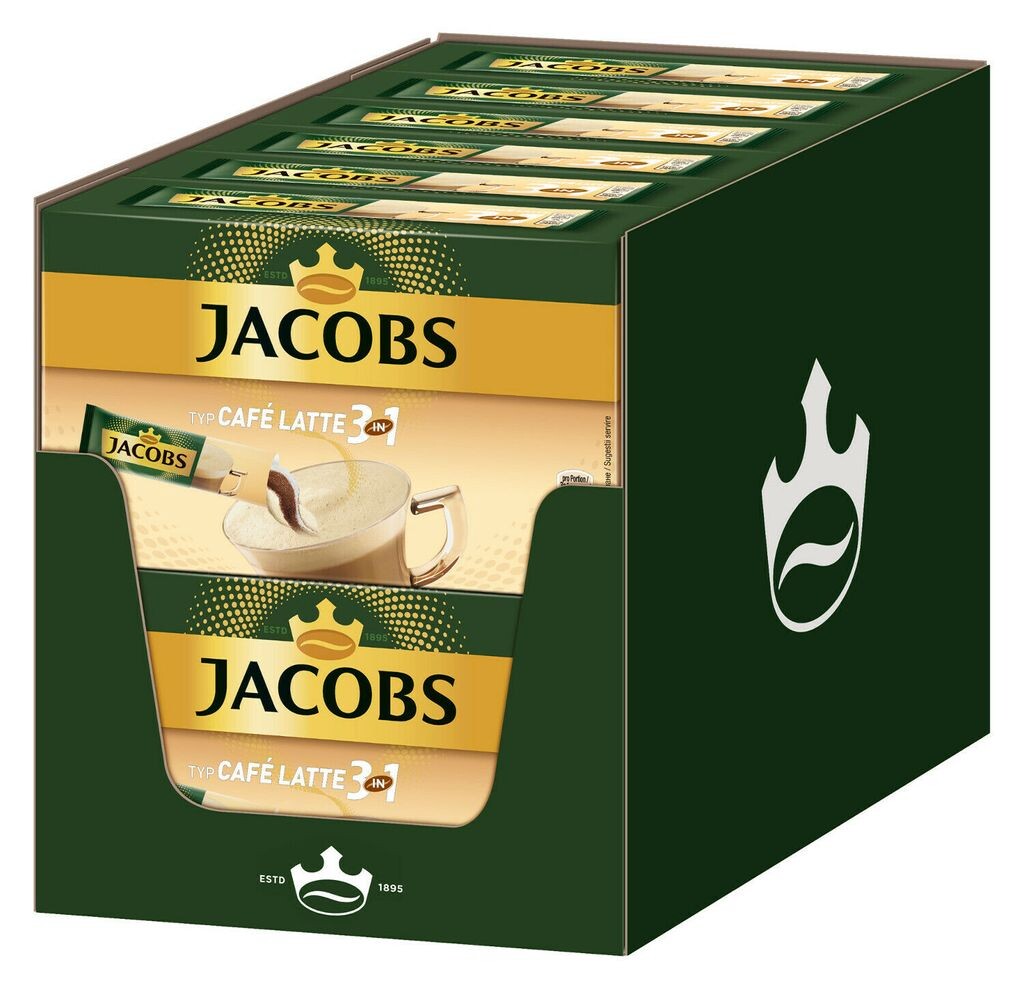 

Кофе растворимый Jacobs 3в1, тип Café Latte, растворимый кофе, 120 порций чашки