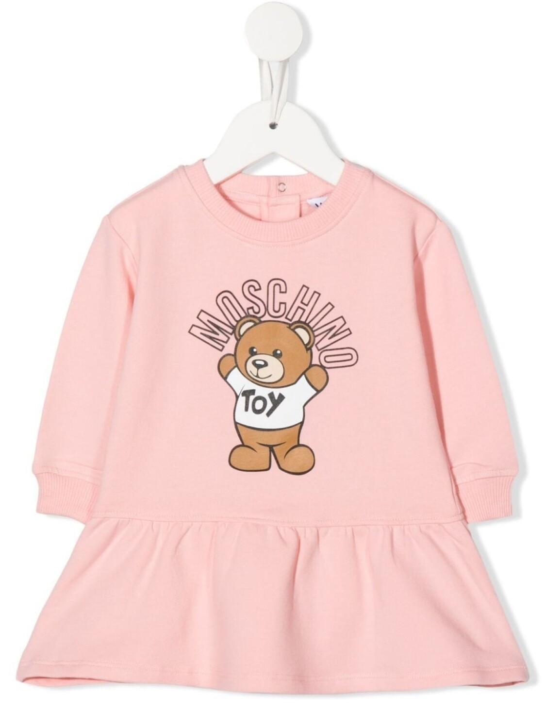 

Платье-толстовка Teddy Bear с логотипом Moschino Kids, розовый