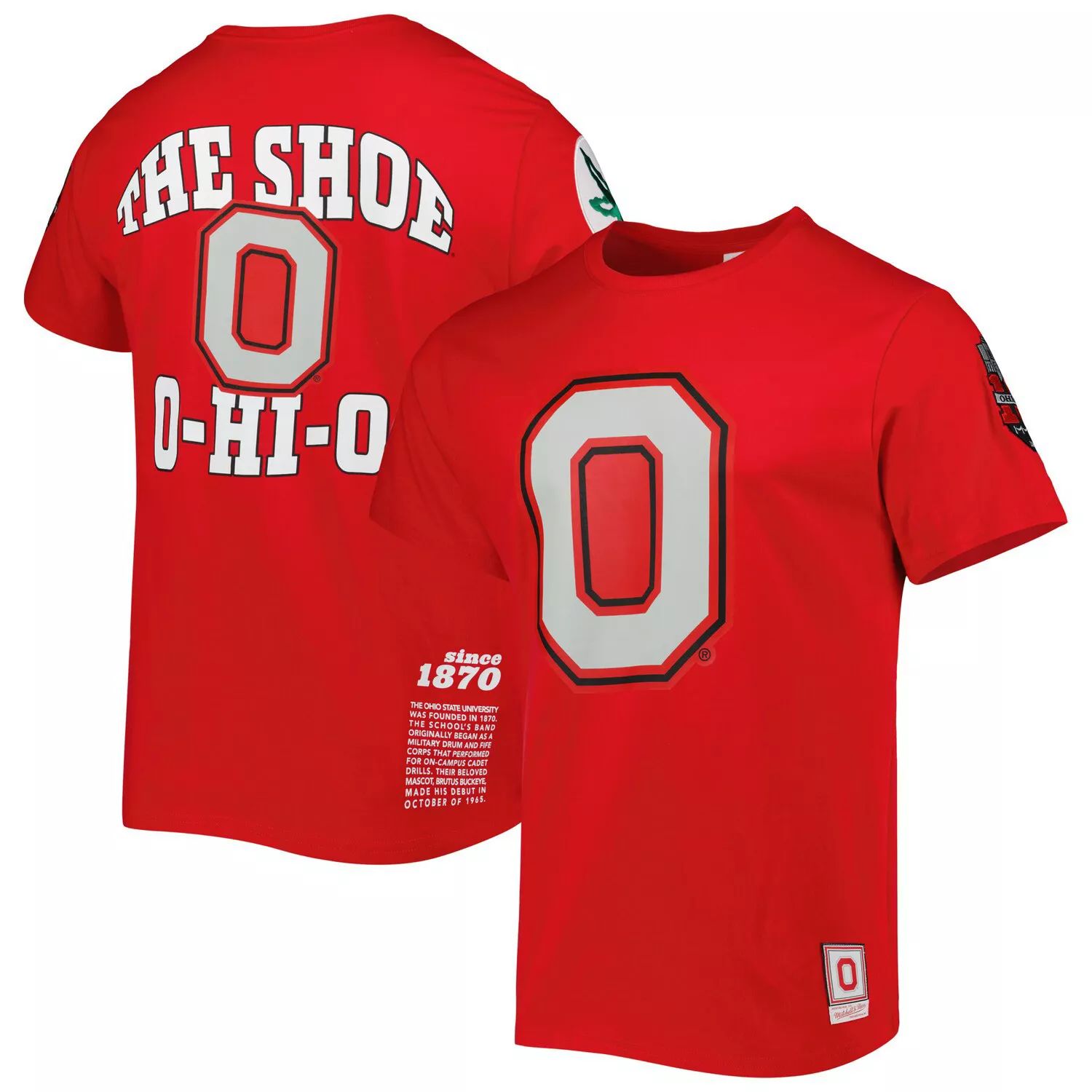 цена Мужская футболка Mitchell & Ness Scarlet Ohio State Buckeyes Team Origins