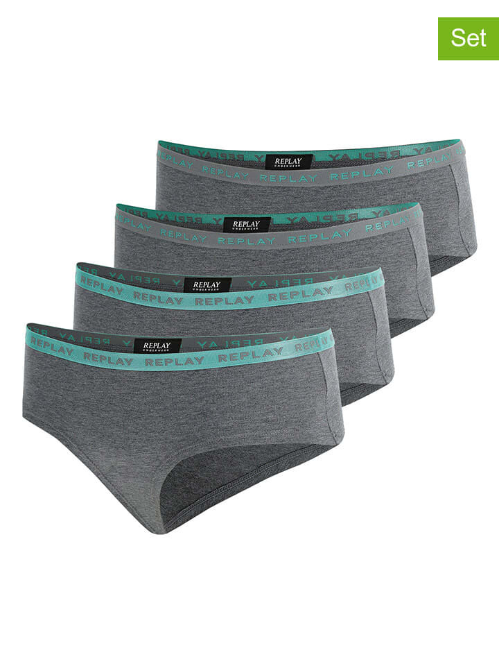 

Трусы Replay 4er Set Pantys, цвет grau/türkis