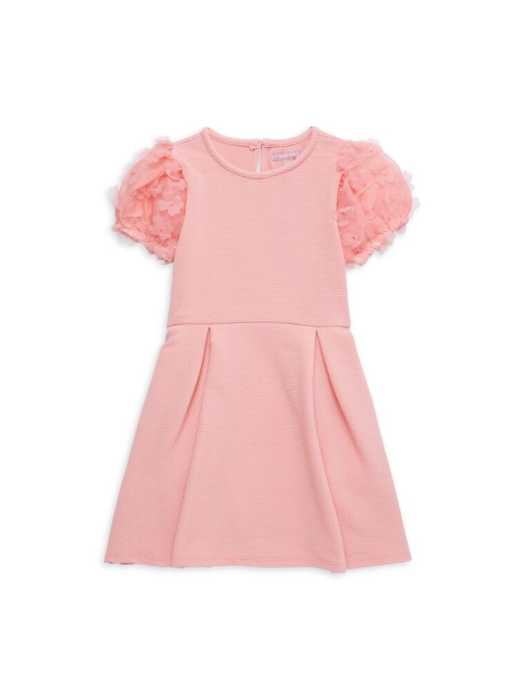 

Платье А-силуэта с цветочными рукавами и пышными рукавами для маленькой девочки Bcbgirls, цвет Hot Coral