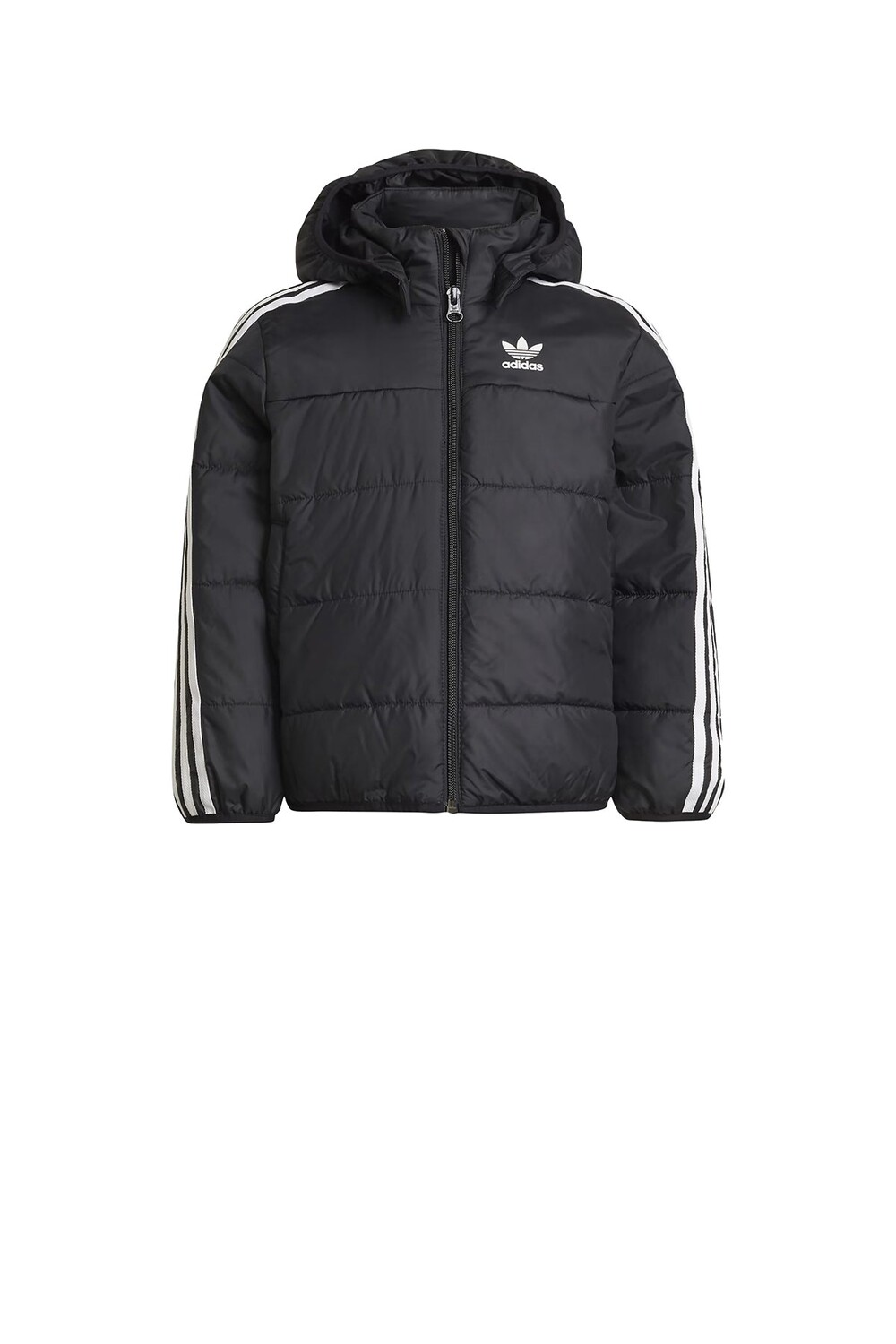 

Детская куртка унисекс с логотипом adicolor на груди, черная Adidas