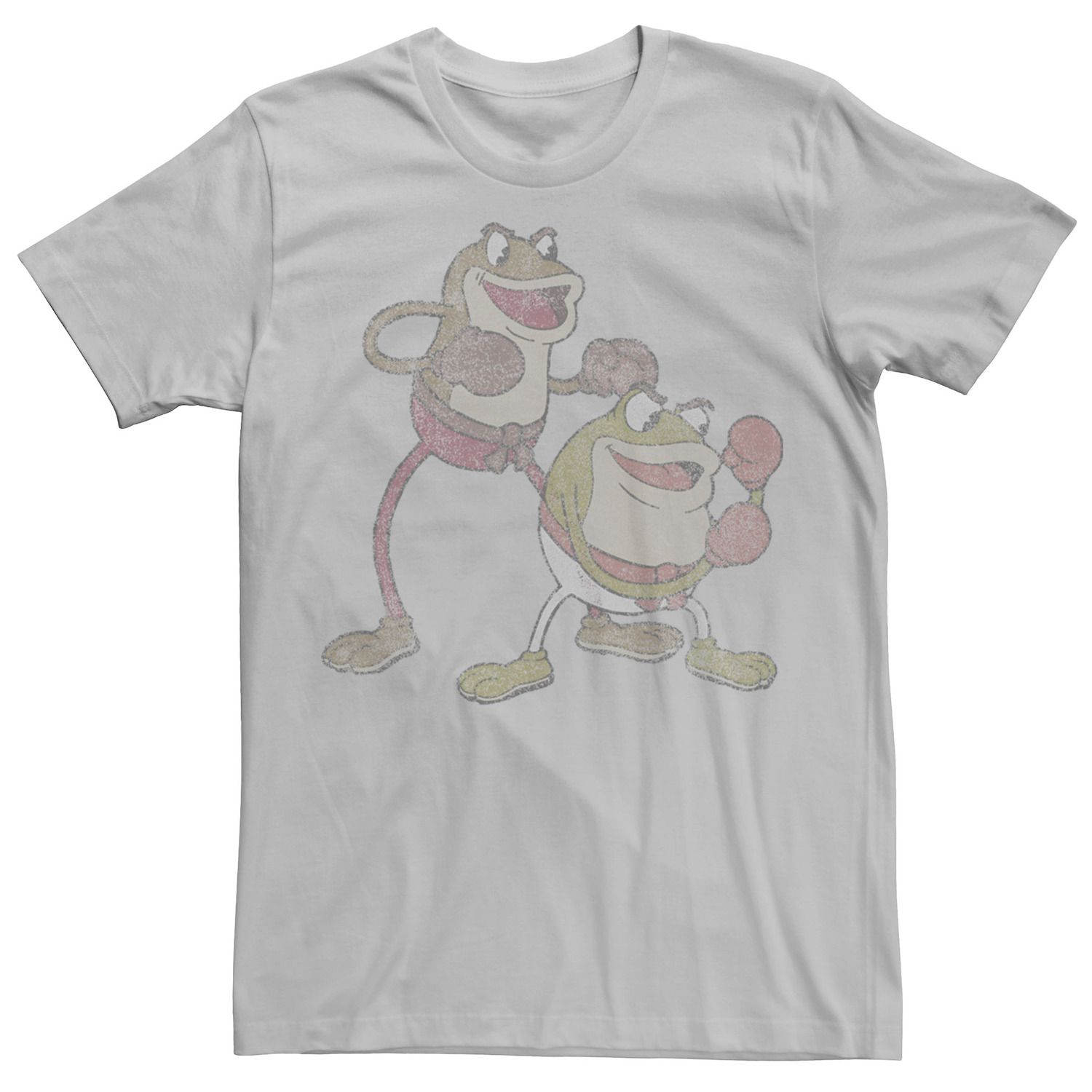 Мужская футболка с рисунком Cuphead Ribby And Croaks Boxing Frogs Licensed Character