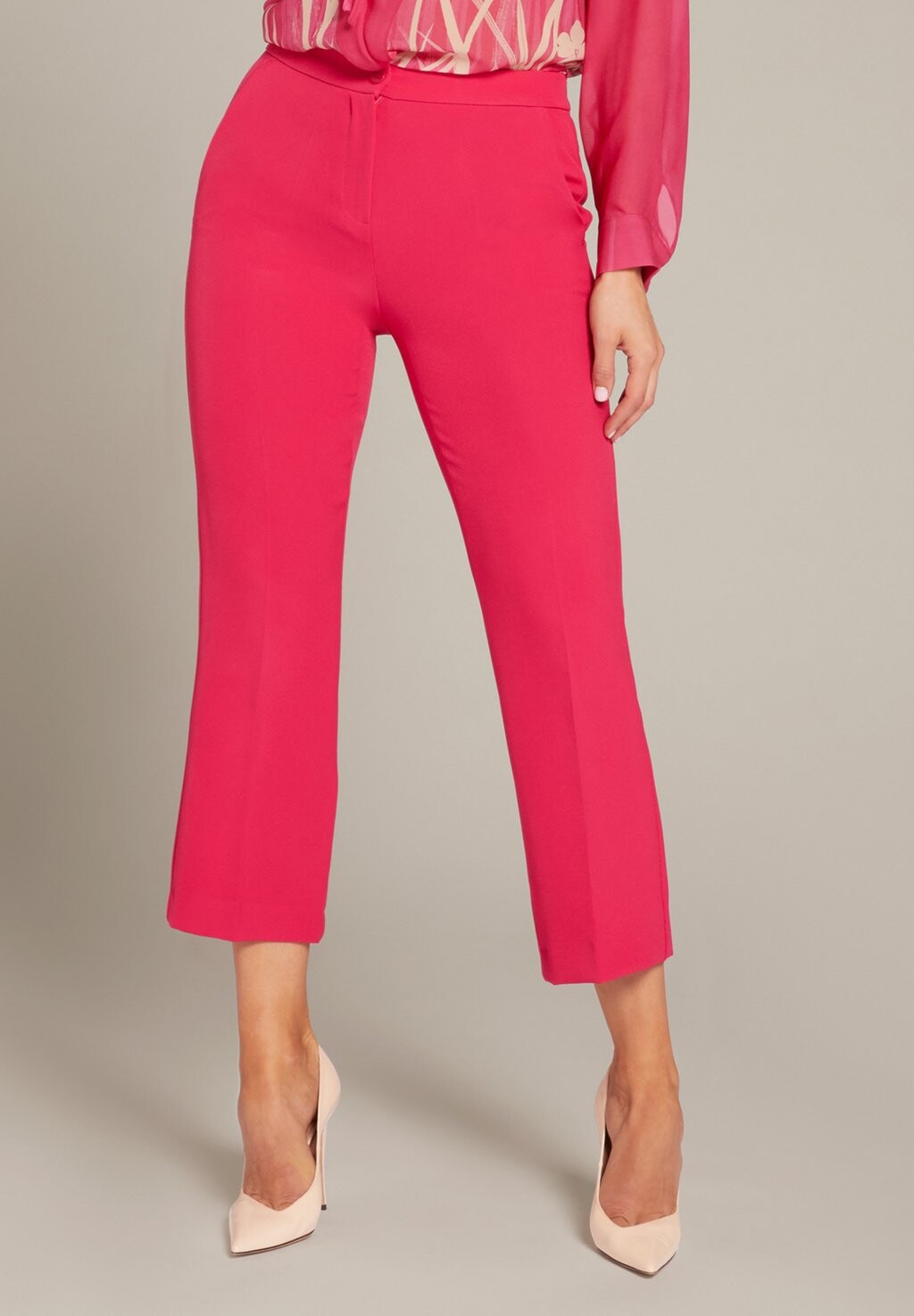 

Брюки Kick Flare In Recycled Elena Mirò, цвет fucsia