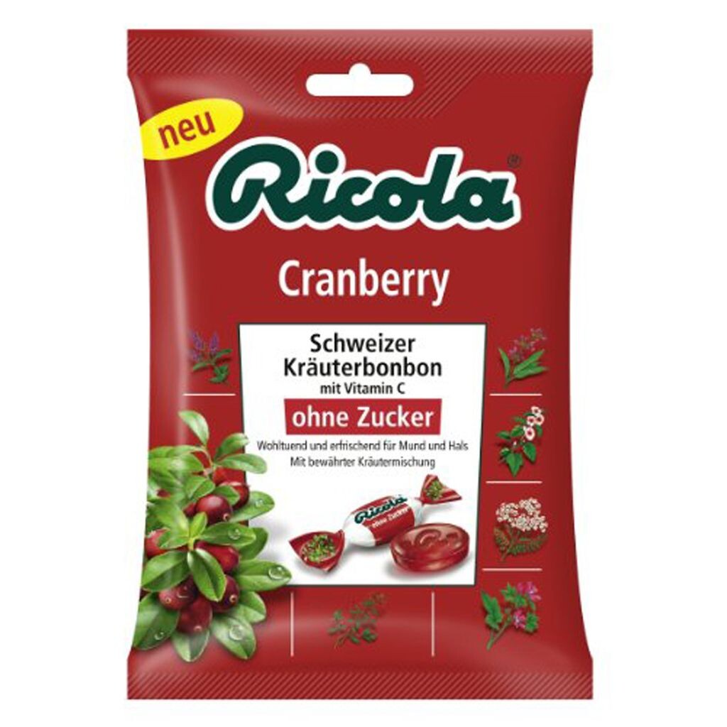

Конфеты Ricola Cranberry швейцарские травяные без сахара фруктовые 75г Mega-Paradies
