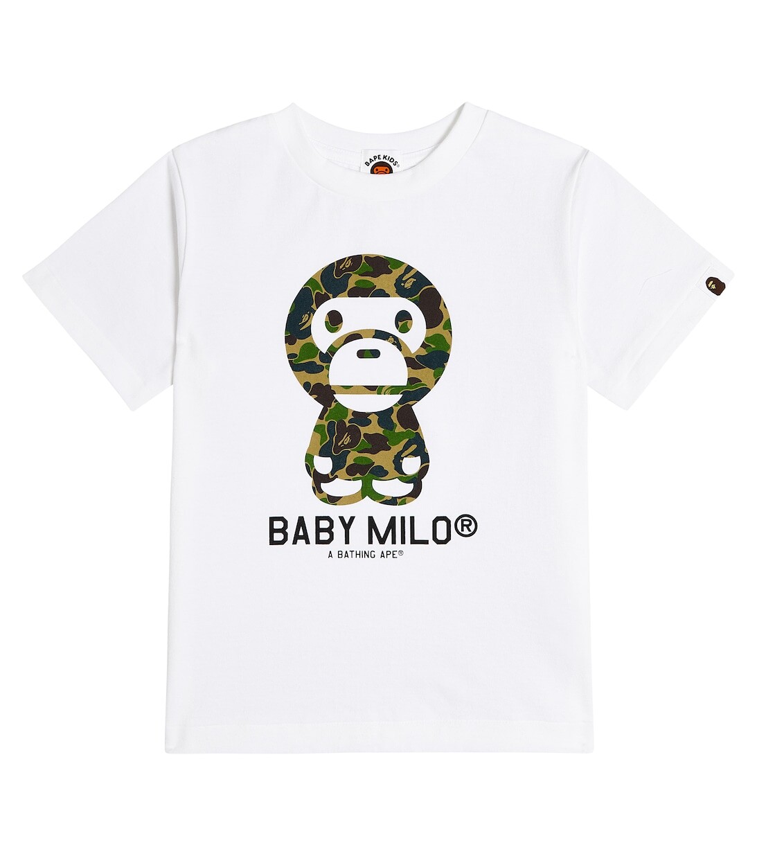 

Хлопковая футболка с принтом Baby Milo BAPE, белый