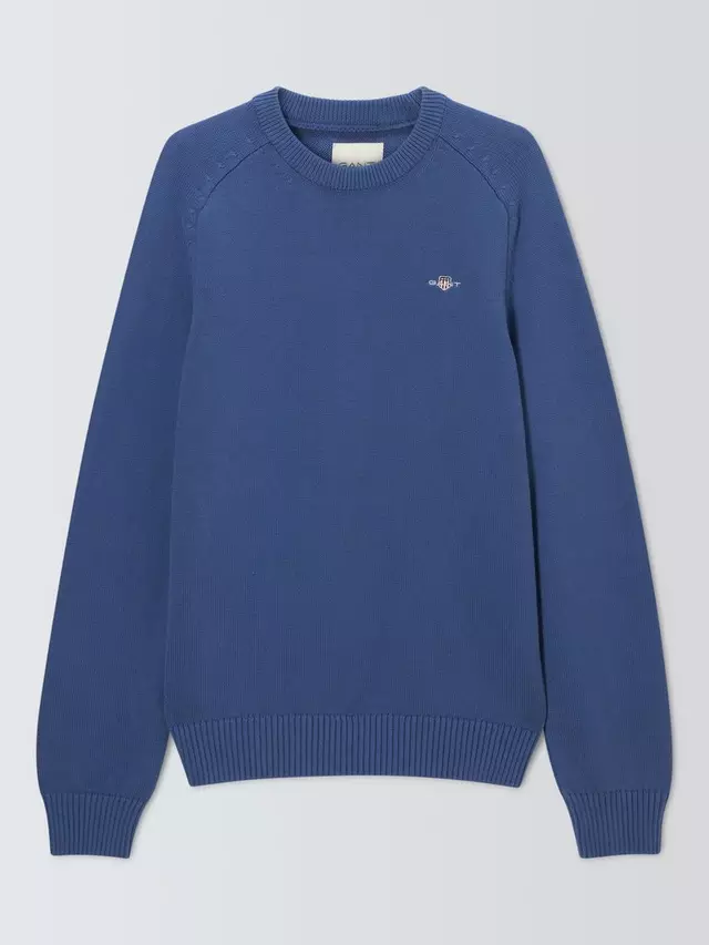 

Джемпер GANT Cascot Saddle Crew Neck, цвет vintage blue