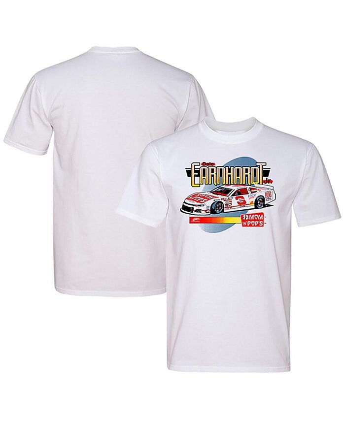 

Мужская белая футболка Dale Earnhardt Jr. Tire Pros Mom N' Pops Car JR Motorsports Official Team Apparel, белый