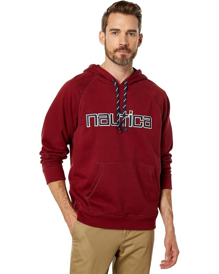 Худи Nautica Sustainably Crafted Logo, цвет Deep Crimson