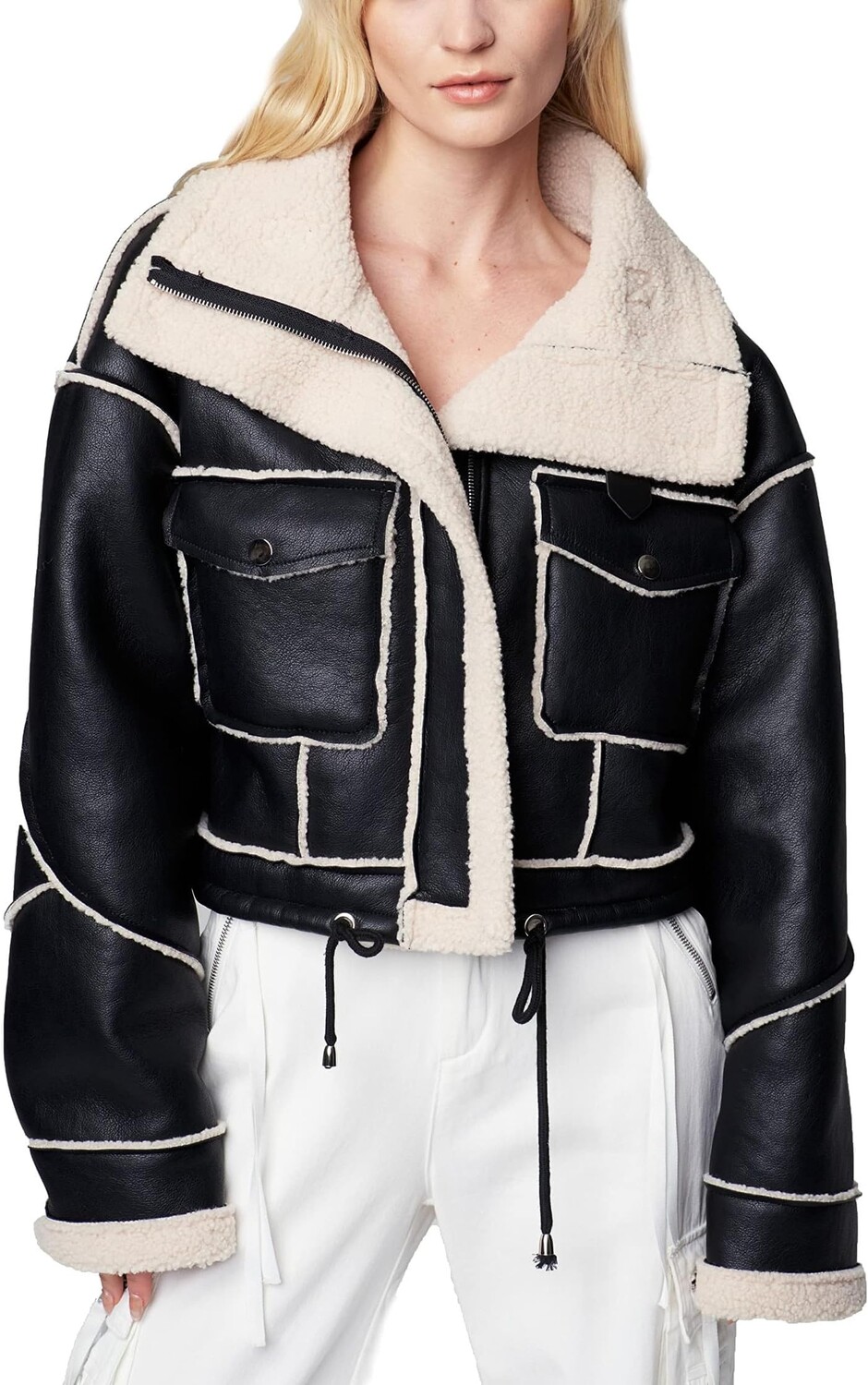 

Куртка Sherpa Bonded Moto Jacket Blank NYC, цвет Flying Squad
