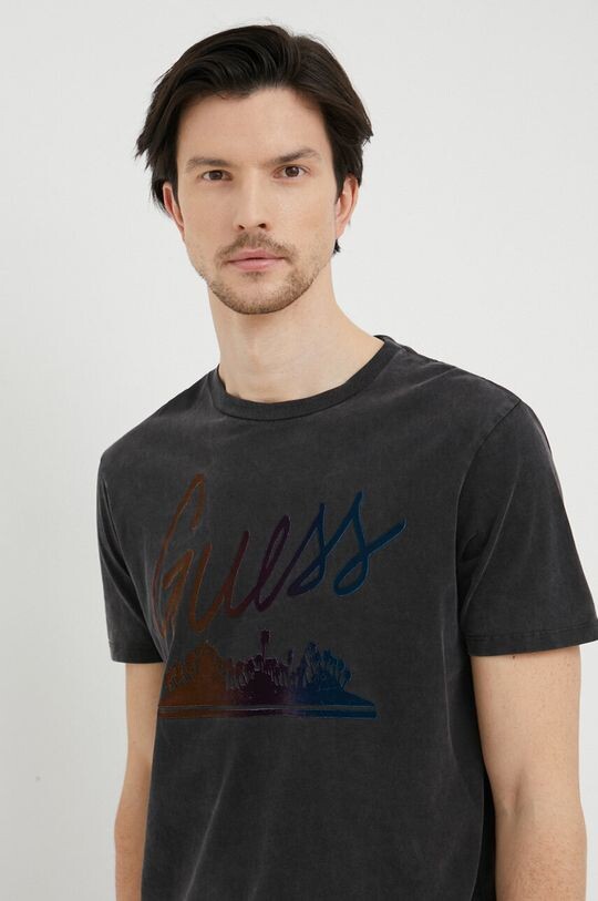 

Футболка из хлопка Guess, серый