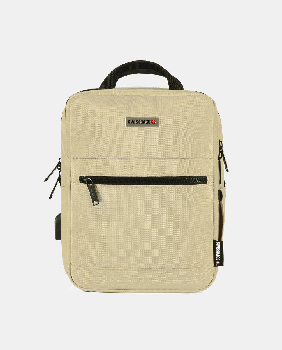 

Бежевый рюкзак с карманом для защиты от краж и застежкой-молнией Swissbags, бежевый