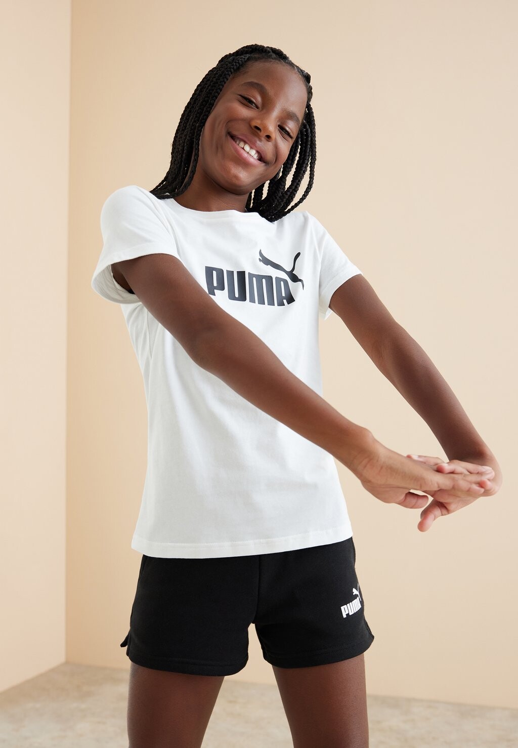 

Футболка с принтом Logo Tee Unisex Set Puma, цвет puma white