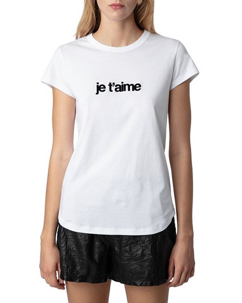 

Хлопковая футболка Woop je t'aime Zadig & Voltaire, цвет White
