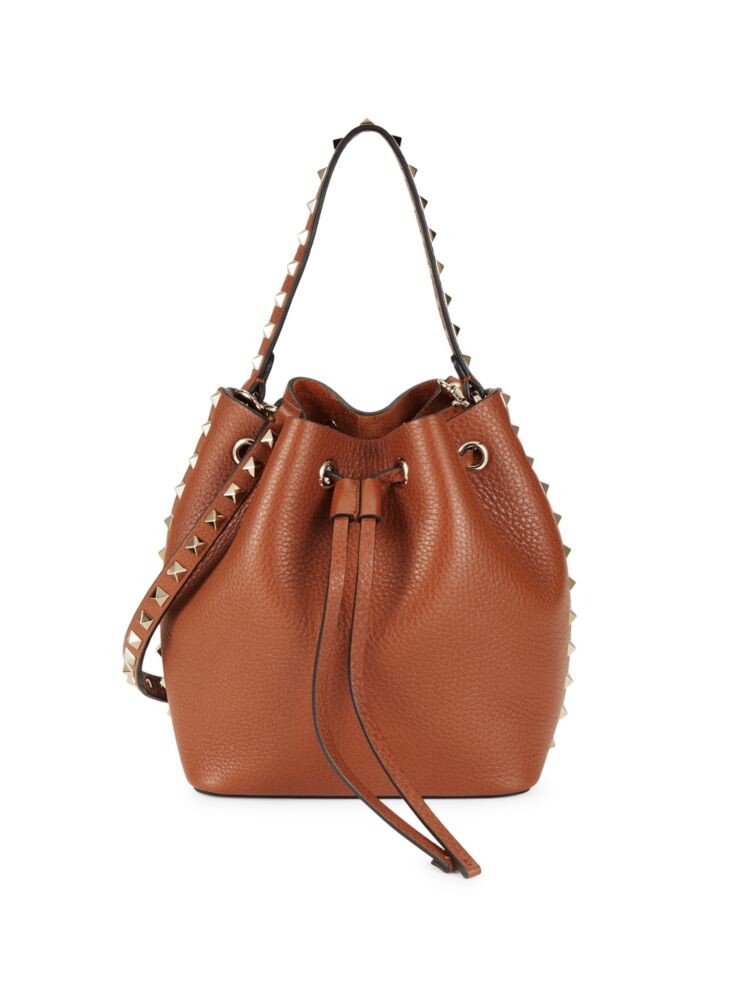

Кожаная сумка через плечо Rockstud Valentino Garavani, коричневый