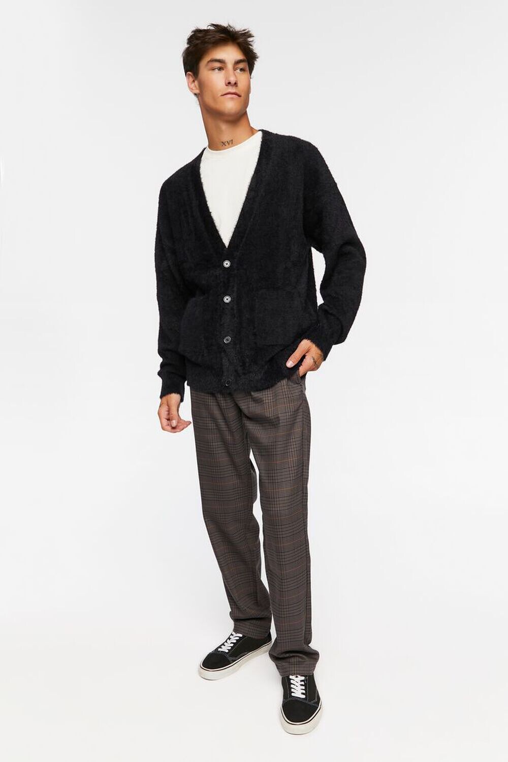 

Клетчатые брюки на шнурке Forever 21, угольный