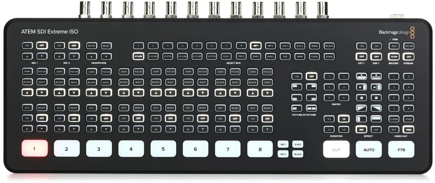 

Blackmagic Design ATEM SDI Extreme ISO — студия видеопроизводства с 9-потоковой системой записи