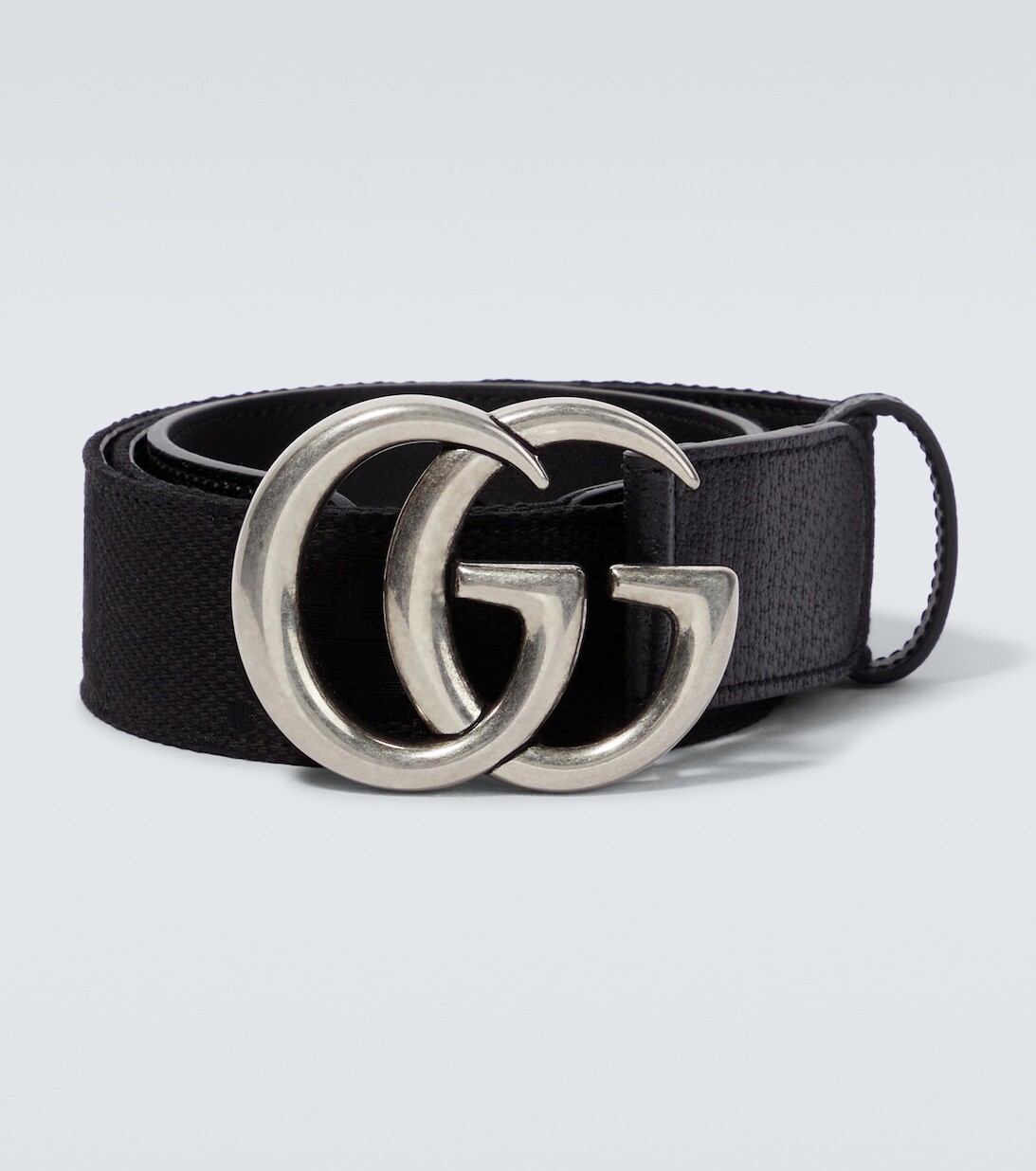 

Кожаный ремень с пряжкой в виде двойной буквы G Gucci, черный