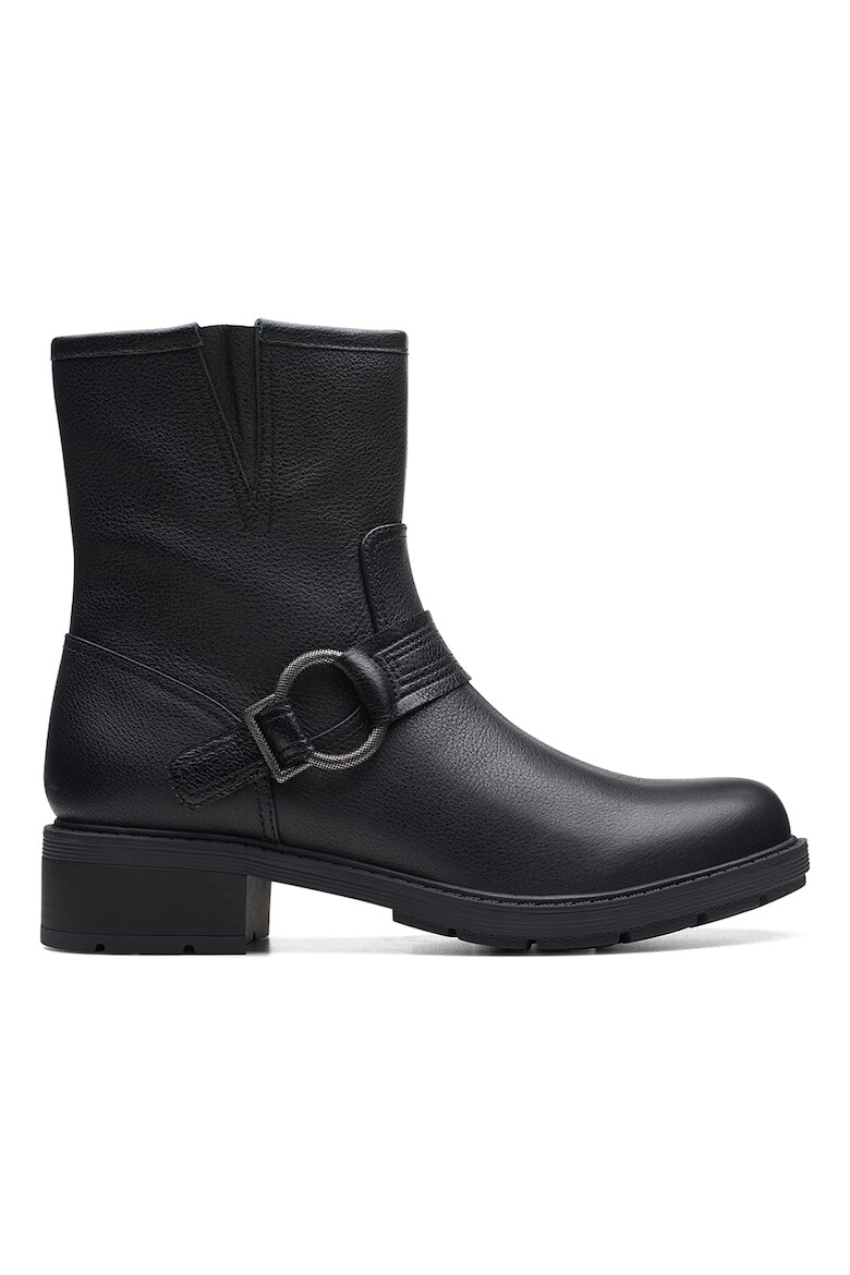 

Кожаные ботинки Hearth на массивном каблуке Clarks, черный