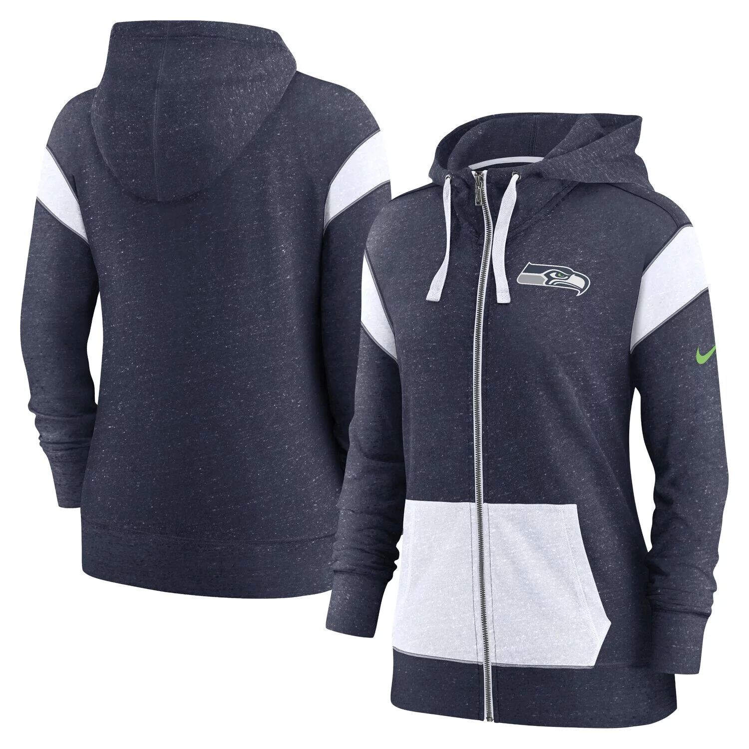 

Женская худи с молнией во всю длину Nike College Темно-белый Seattle Seahawks Monaco Nike