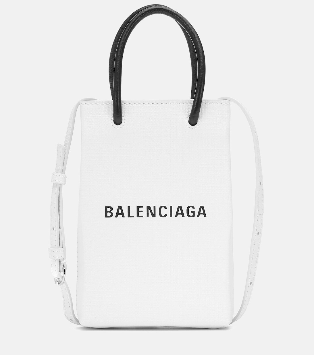 

Сумка-тоут с короткими ручками Shopping Phone Pouch Balenciaga, белый