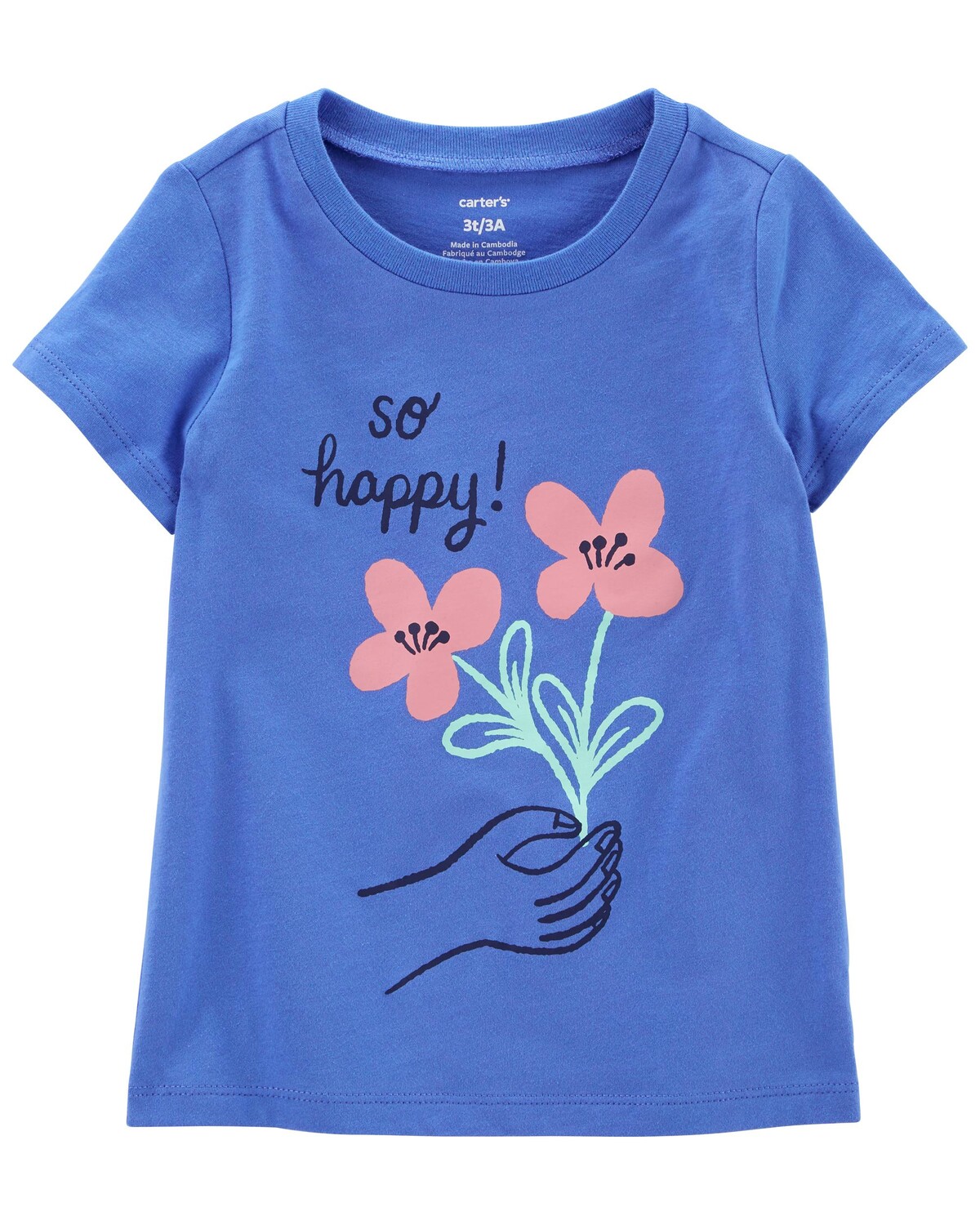 

Футболка из джерси с цветочным принтом Toddler So Happy Carter's, синий