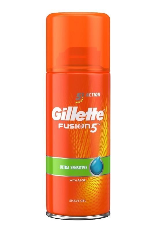 Gillette Fusion5 Ultra Sensitive Mini гель для бритья, 75 ml gillette skin ultra sensitive
