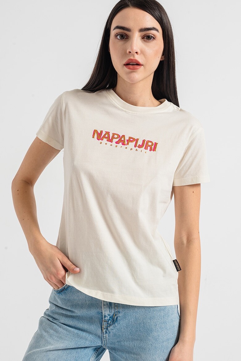 

Футболка с овальным вырезом и логотипом Napapijri, белый