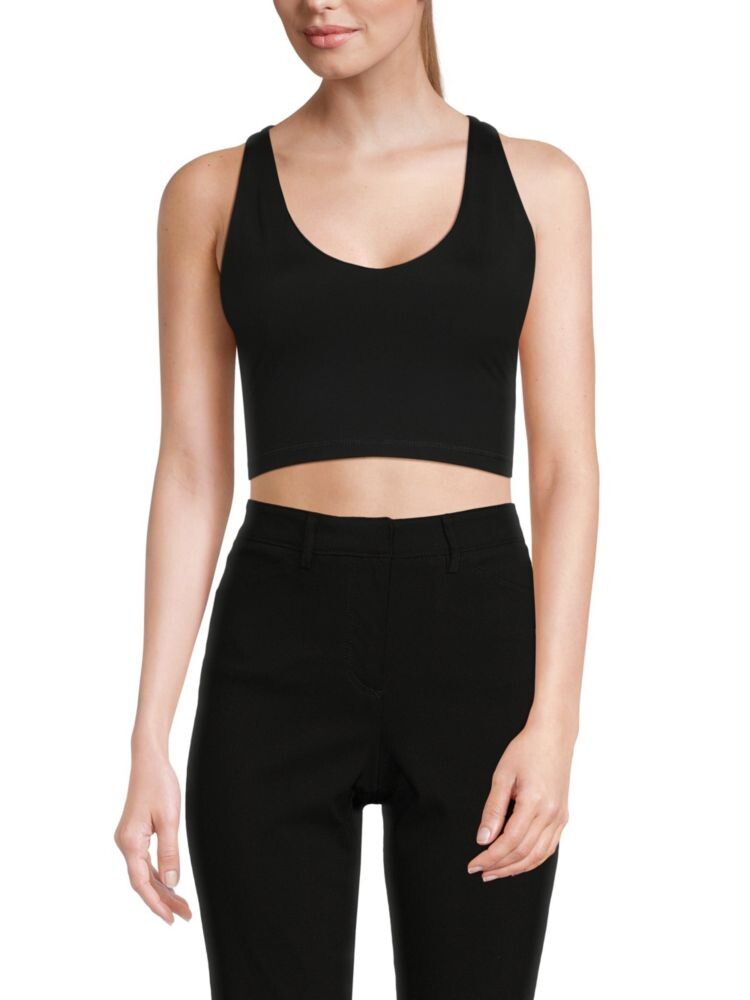

Спортивный бюстгальтер с логотипом Racerback DKNY, черный