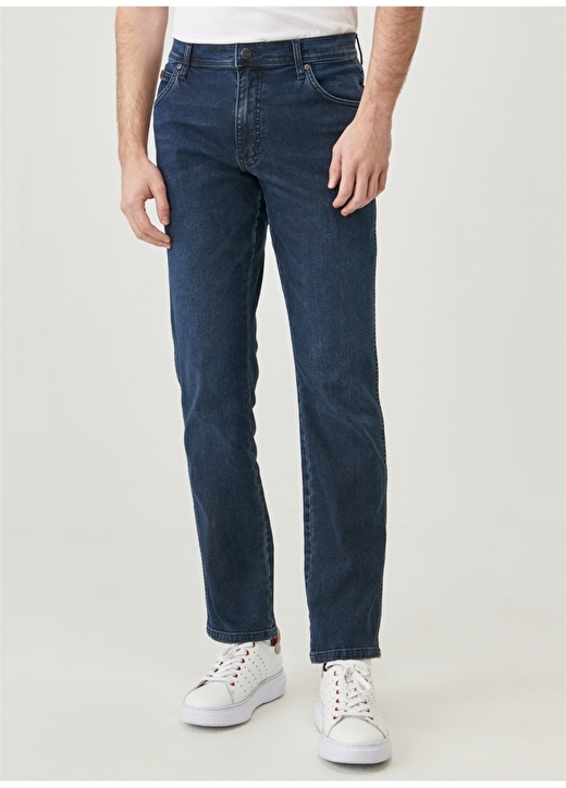 Облегающие синие мужские джинсовые брюки с нормальной талией Wrangler