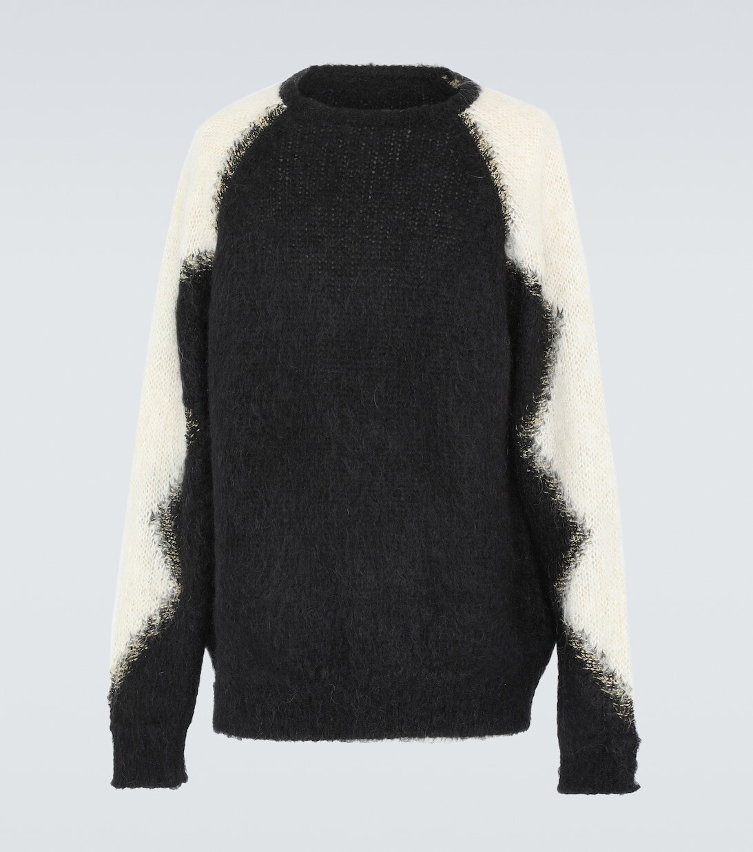 

Свитер оверсайз из смесового мохера Saint Laurent, черный