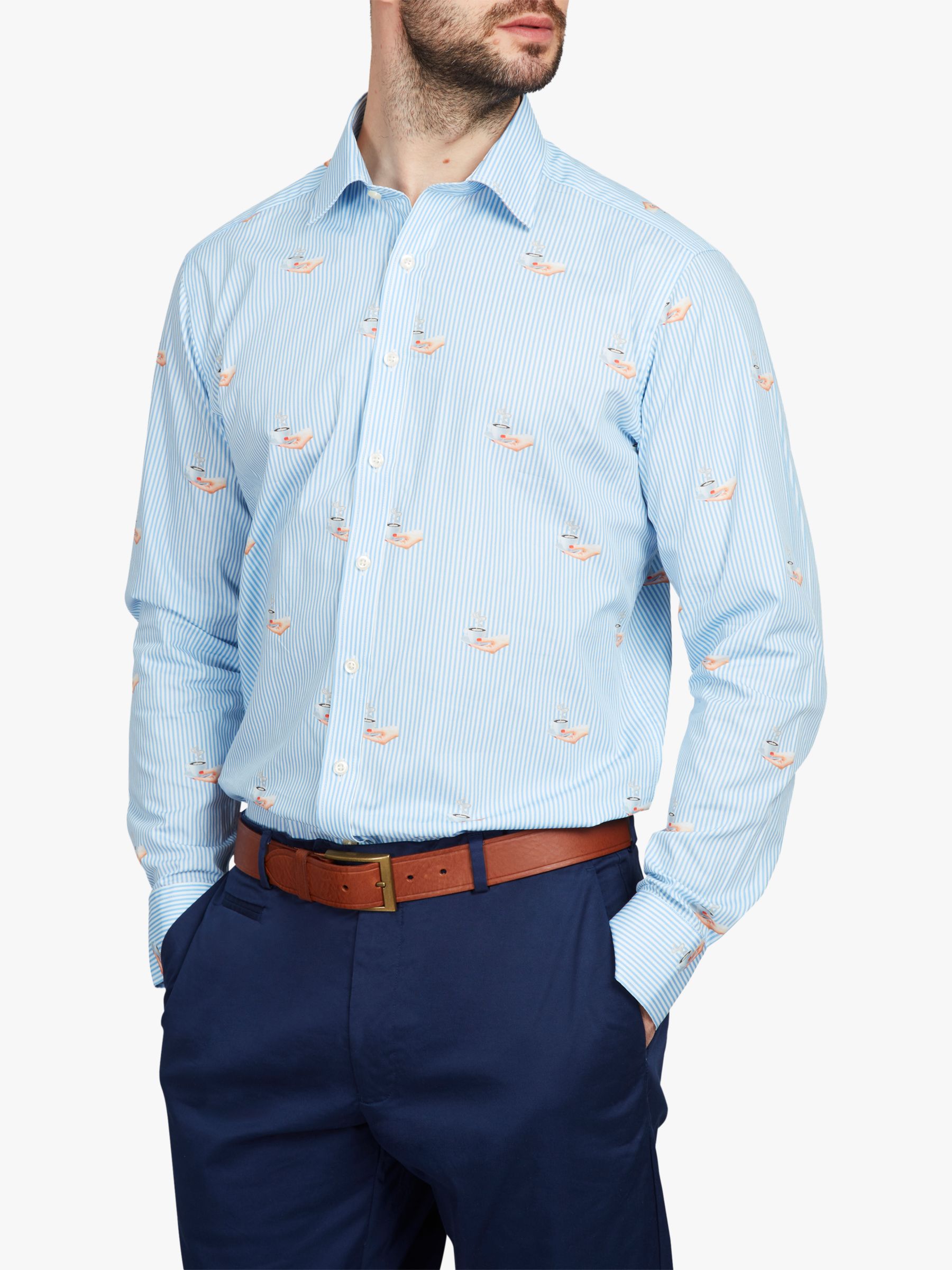Рубашка в кофейную полоску Simon Carter, синий/разноцветный боди carter s в полоску на 0 2 месяца